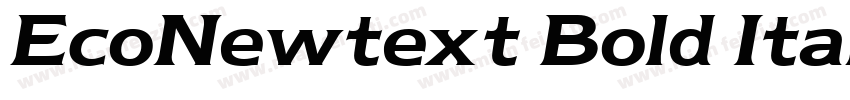 EcoNewtext Bold Italic字体转换